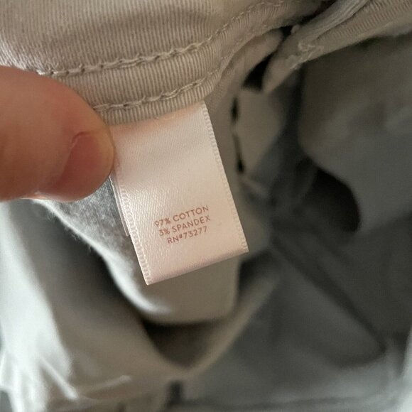 LC Lauren Conrad Wmn 18 Gray Twill Belted High-Rise Slim Straight Ankle Pant NWT - Picture 10 of 11